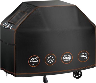 Grillabdeckung 600D Oxford Stoff Gasgrill Schutzhülle 165x61x115cm