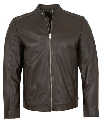Existenz - Herren Lederjacke Lammnappa dunkelbraun