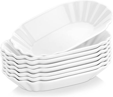 Malacasa Pommes Schale Set 8tlg. Porzellan Servierteller Beilagenschälchen