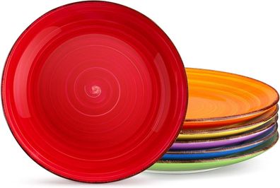vancasso BONITA Speiseteller Set 6 Personen Steingut Ø 27 cm Warme Farbe