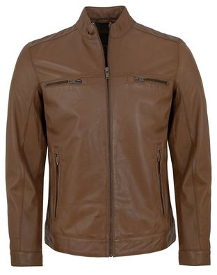 Existenz - Herren Lederjacke Lammnappa braun