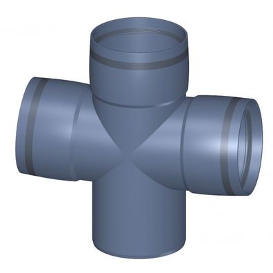 PoloPlast POLO KAL XS Doppelabzweig DN 110/110/110, 87,5 Grad, Horizontal