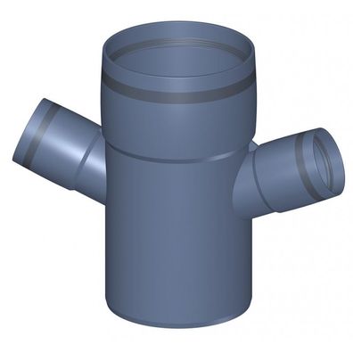 PoloPlast POLO KAL XS Doppelabzweig DN 110/50/50, 67,5 Grad, Horizontal