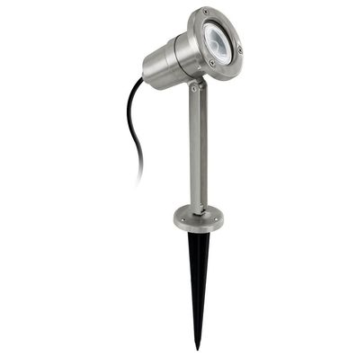 EGLO LED Gartenstrahler "NEMA" Edelstahl silber 4,5W 3000K GU10 94111