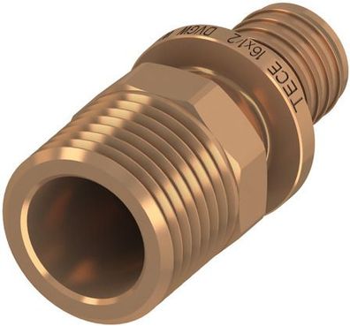 TECEflex Übergangsnippel Rotguss d= 16mmx3/4 AG