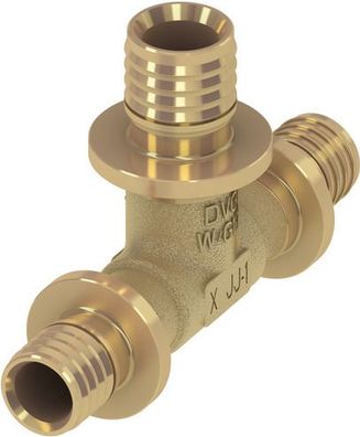 TECEflex T-Stück reduziert, Rotguss d= 25x20x20mm
