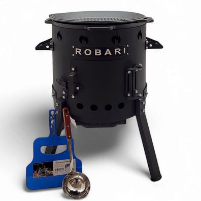 Utschak Set mit Kasan 15 L mit Grilldeckel und Zubehör