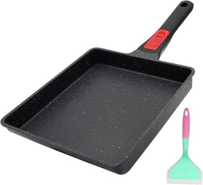 Tamagoyaki Pfanne 23x21cm Antihaft Japanische Omlette Pfanne Schwarz