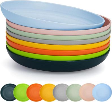 Berglander 8er Set Kunststoffteller 23cm BPA-frei Spülmaschinenfest