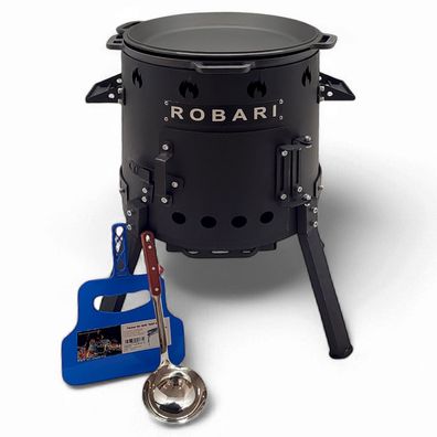 Utschak Set mit Kasan 12 L mit Pfannendeckel und Zubehör