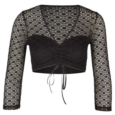 Nina von C. Dirndlbluse Malia 3/4 Arm schwarz - Größe: 32