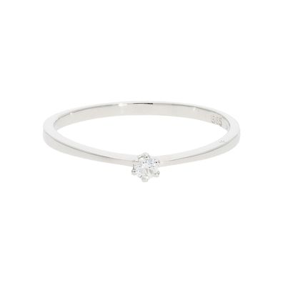 JuwelmaLux Ring 585 (14 Karat) Weißgold mit Brillant JL10-07-0521
