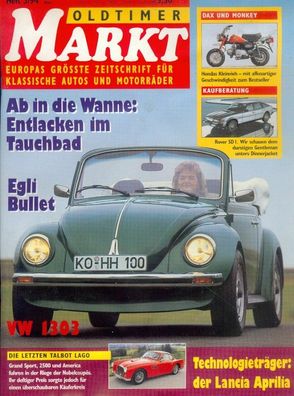 Oldtimer Markt 394, VW 1303, Rover, Lancia, Wanderer, Opel Olympia