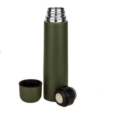 NEU Vakuum Thermoflasche MFH 1L oliv für Camping Outdoor Survival Bushcrafting