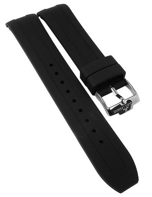 Jacques Lemans Liverpool | Uhrenarmband Silikon schwarz | 1-2127A