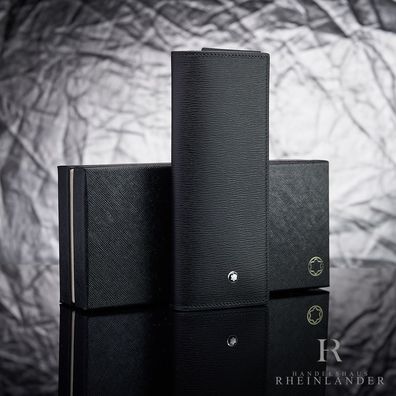 Montblanc Leather Goods Meisterstück 4810 Double Pen Pouch Button Black 129259