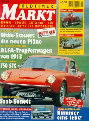Oldtimer Markt 5 / 1997, BMW 6er, Saab, Rolls Royce, Zündapp, Alfa Romeo