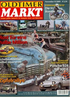 Oldtimer Markt 11 / 2009, VW T3, Hot Rods, Citroen, Seitenwagen, Kawasaki