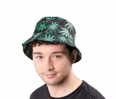 Fischerhut Fisherman´s Hat Hanf Anglerhut Cannabis Karneval Fasching Kostüm