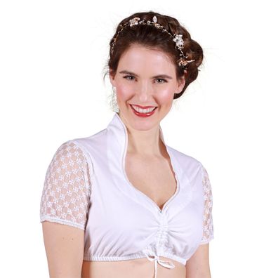 Dirndl Bluse Damen Trachtenbluse Halbarm Gr.40-48 Bierfest Oktober Fasching