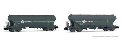 Arnold HN6465 Ermewa, 2er-Set Silowagen, runde/flache Spur N