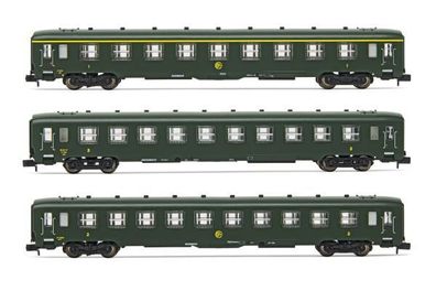 Arnold HN4383 SNCF, 3-tlg. Set DEV AO Reisezugwagen, g Spur N