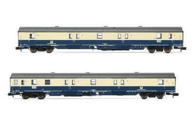 Arnold HN4418 DBP, 2-tlg. Set 4-achs. Postwagen Post-m Spur N