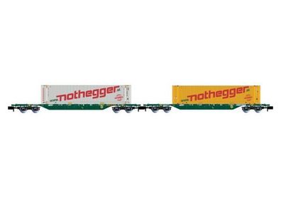 Arnold HN6657 Cemat, 2tlg. Set Sgnss mit 45'C. Nothegg Spur N