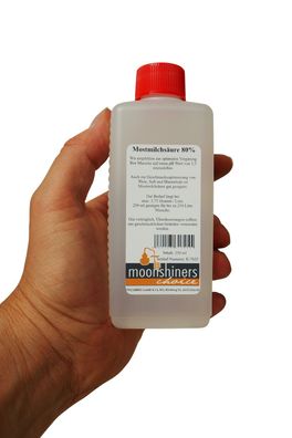 MoonshinersChoice®" Mostmilchsäure 80% | 250 Gramm für bis zu 250 Liter