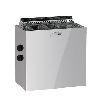 Harvia Qubic BQ45 4,5 kW Steel finnischer Saunaofen mit integrierte Steuerung