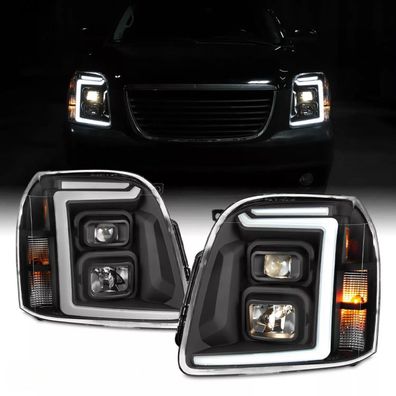 GMC Yukon Projector Scheinwerfer LED Tube 07 - 14 Denali schwarz 2007 2014 2013