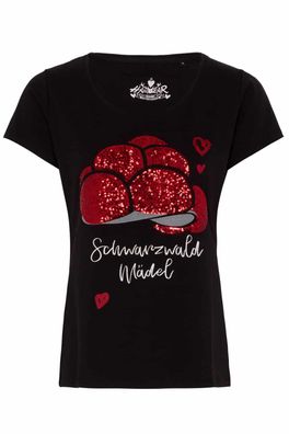 Hangowear Trachtenshirt Celina schwarz Schwarzwald - Größe: XS