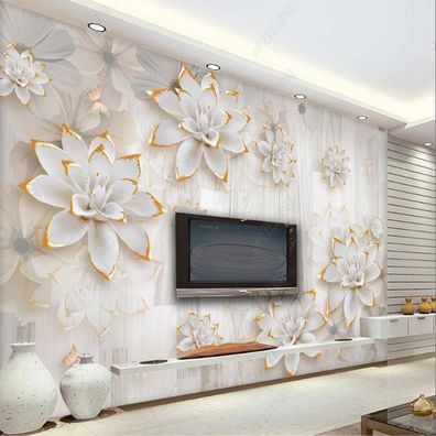 Vlies Fototapete Wandtapete Wandbilder 3D Effekt Geprägte Blumentapete 12112