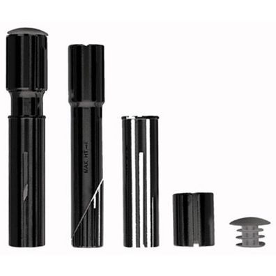 Vorbauerhöhung Gewinde/Ahead, 1" + 1 1/8" Alu schwarz, Humpert, 40601001