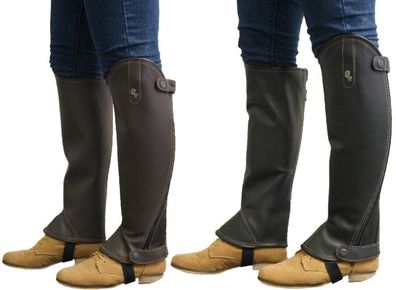 QHP LederChaps Reitchaps Minichaps Beinchaps StiefelSchaft Kinder/Erwach