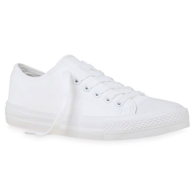VAN HILL Damen Sneaker Low Basic Turnschuhe Schnürer Freizeitschuhe Bequem 830999