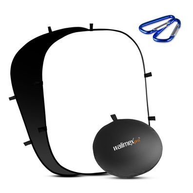 Walimex pro 2in1 Falthintergrund s/w 150x200cm Fotohintergrund Hintergrund