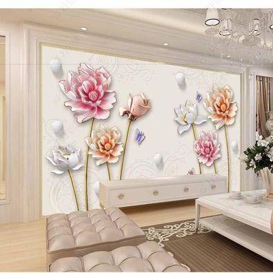 Vlies Fototapete Wandtapete Wandbilder Schmuck Dreidimensionale Lotus 12149