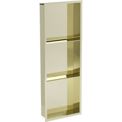 Mexen X-Wall-R Einbauregal mit Flansch und Auflage 90 x 30 cm, Gold - 1950903010S