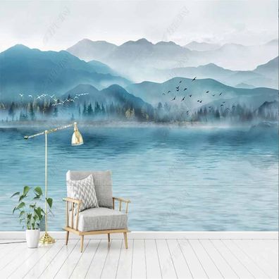Vlies Fototapete Wandtapete Wandbilder Moderne Stil mit Tintenlandschaft 12182