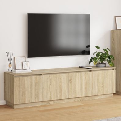 vidaXL TV-Schrank mit LED Sonoma Eiche 180x38x49 cm Holzwerkstoff