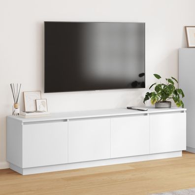 vidaXL TV-Schrank mit LED Weiß 180x38x49 cm Holzwerkstoff