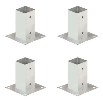 vidaXL Pfostenanker 4 Stk. Verzinktes Metall 71 mm