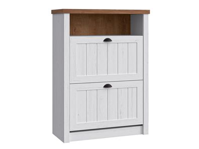 AX LIVING Schmaler Schuhschrank „Palmano SNB“ - 80 cm, Andersen Kiefer