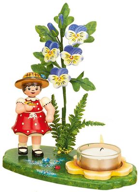 Hubrig Lichterhalter Mädchen mit Hornveilchen - 17 cm