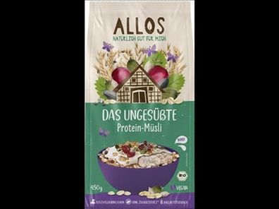 Allos 3x Das Ungesüßte Protein-Müsli 450g