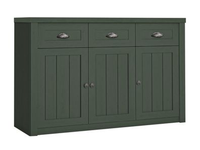 AX LIVING Kommode mit Schubladen Palmano K3SP - 130 cm breit, Grün