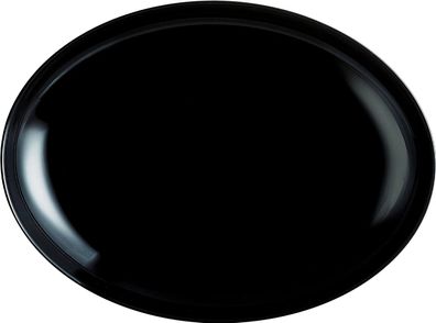 Servierteller Barbecue Schwarz Glas Dajar 33x25