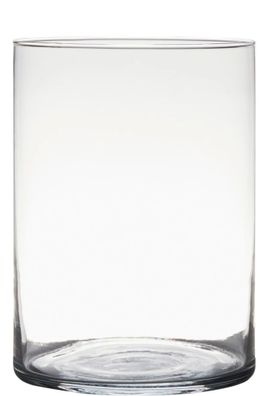 Transparente Zylinder Glasvase H25 D18 Deko Vase