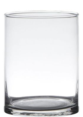 Transparente Zylinder Vase 12x12x15cm Glas Spülfest